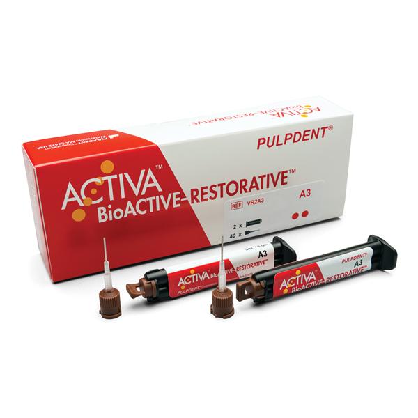 Pulpdent VR2A3 Activa BioACTIVE Universal Restorative Syringe Value Pack A3 2/Pk Pulpdent VR2A3 Activa BioACTIVE Universal Restorative Syringe Value Pack A3 2/Pk